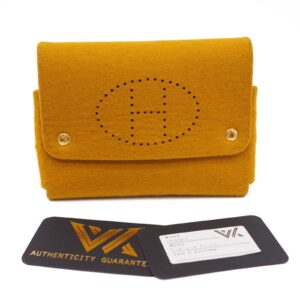 HERMÈS Paris Evelyne Pouch Luxus Designer Filz kleines Taschen OP: 700 €
