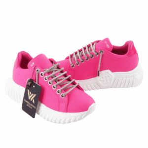 PHILIPP PLEIN Supersonic Low-top Designer Sneakers Fuchsia Swarowski OP: 880 €