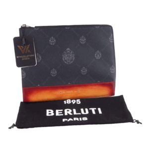 BERLUTI Nino GM Clutch Luxus Designer Leder Pochette Handmade OP: 880 €