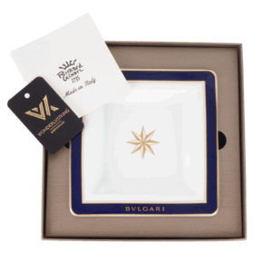 BVLGARI Bulgari x Richard Ginori 1735 Porcelain Teller Vergoldet NEU im OVP