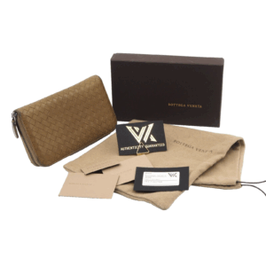 Bottega Veneta Intrecciato Luxus geflochtene Kalbsleder Portemonnaie NP: 640 €