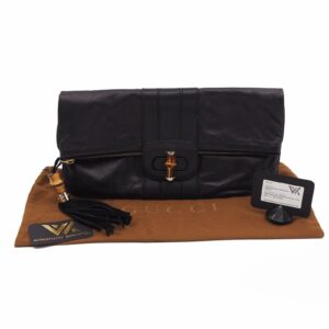 GUCCI 223975 214397 Bamboo Calfskin oversized Flap Luxus Designer Clutch OP:830€