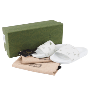 GUCCI 573992 Slied Back Rubber Designer Gummi Slippers Gr. 36 OP: 480 €