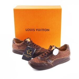 LOUIS VUITTON Python Brown / Gold Luxus Deigner Sneaker EU39 OP: 890 €