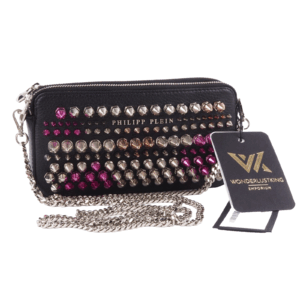 PHILIPP PLEIN WBB0502 Mini Shoulder Studded Luxus Limited Abendtasche OP: 1350 €