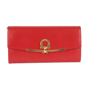 SALVATORE FERRAGAMO Gancini Luxus Geldbörse gehämmertes Kalbsleder OP: 630 €